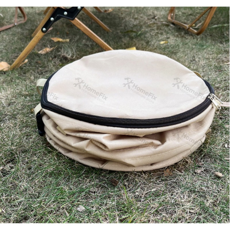 Outdoor Camping Bin - Outdoor Foldable Trash Can with Lid,