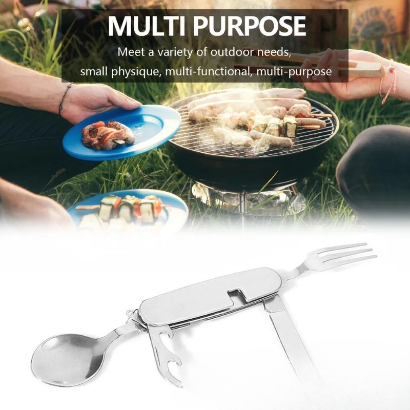 Outdoor Camping Japan - Multifunctional Foldable Detachable Cutlery Set Stainless