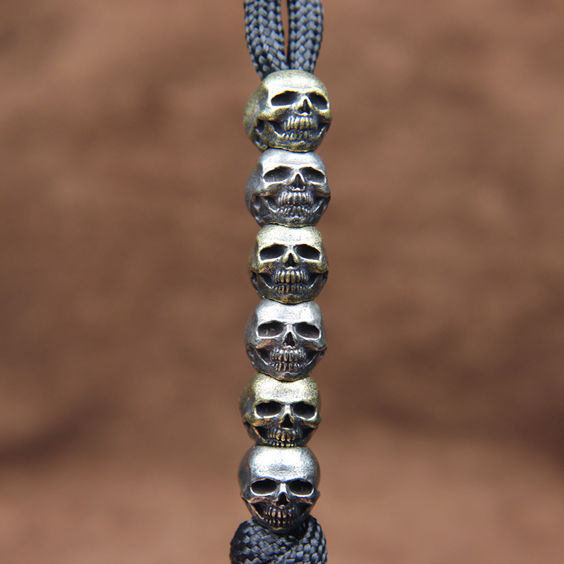 Paracord Bracelet - Mini Hình Đầu Lâu Bằng Đồng