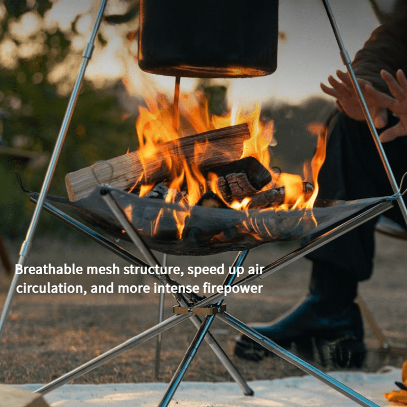 Portable foldable steel grid-s - đánh giá và giá Outdoor Camping Fireplace