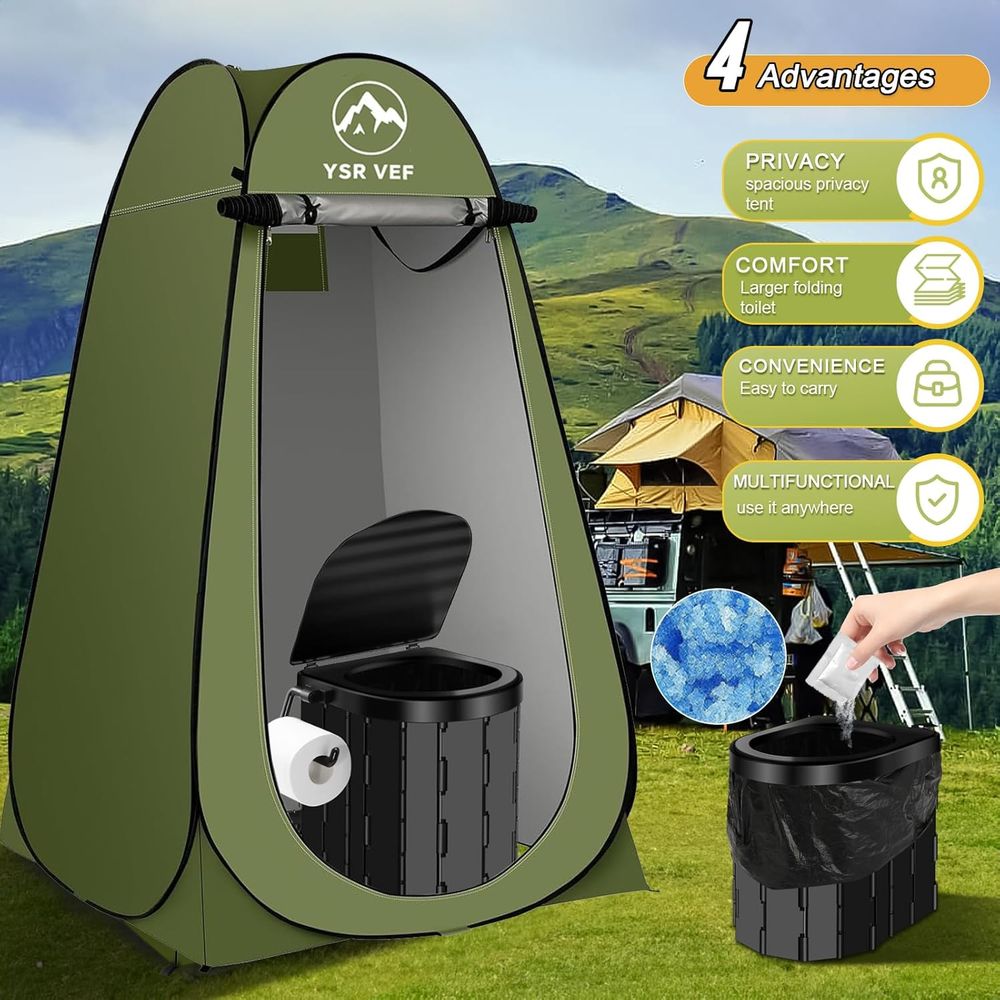 Portable Toilet Kit, Camping T - đánh giá và giá Outdoor Camp