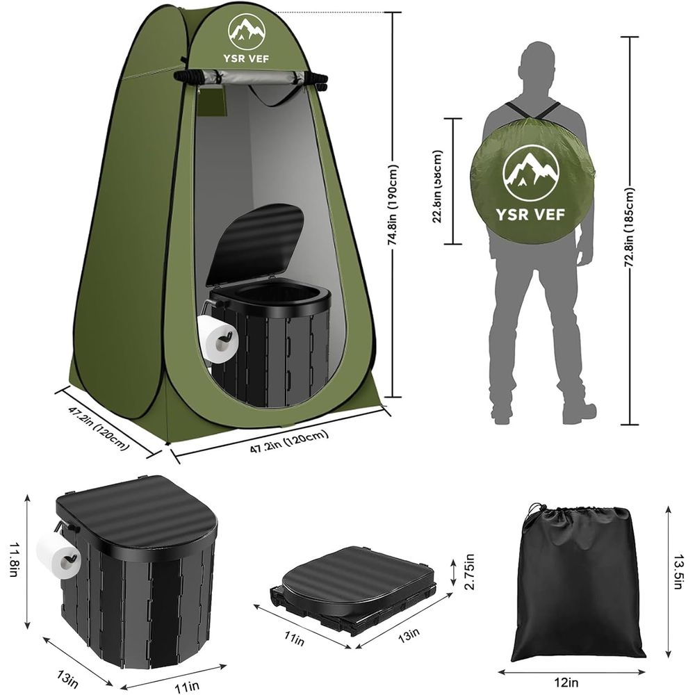 Portable Toilet Kit, Camping T - đánh giá và giá Outdoor Camp