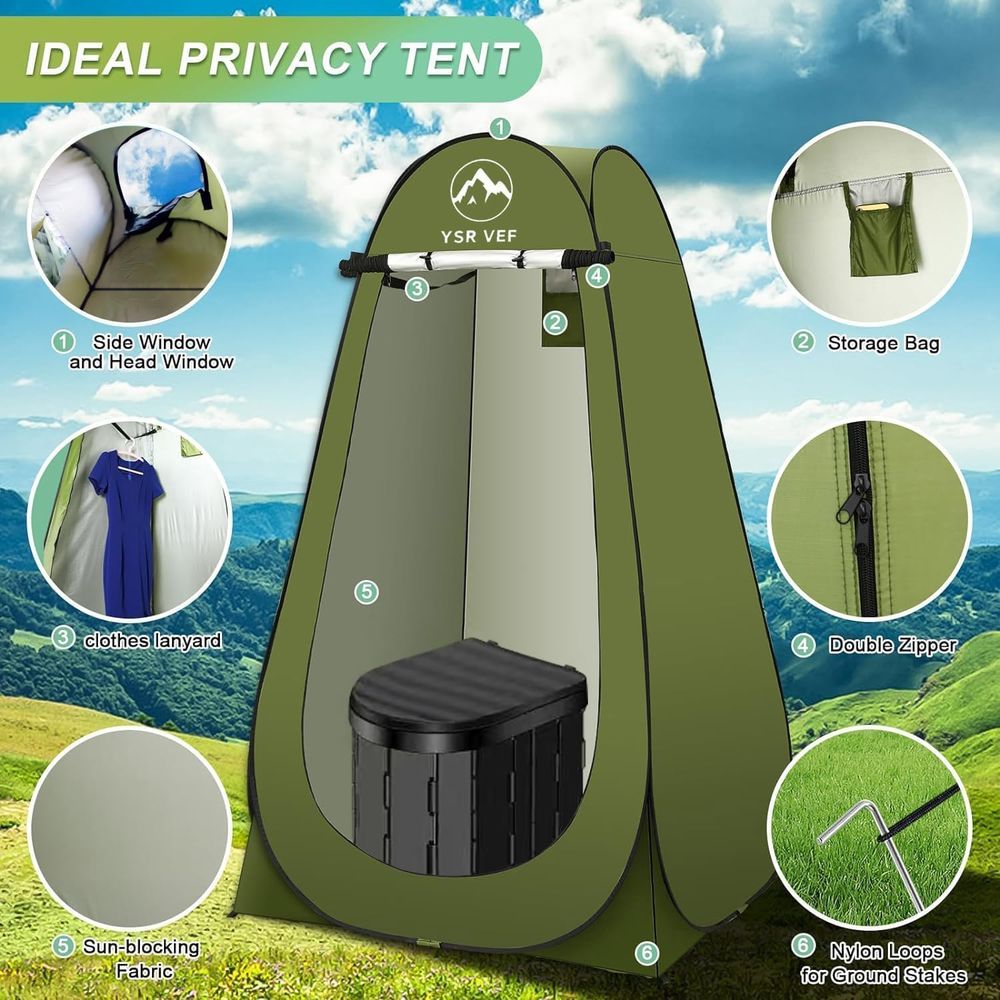 Portable Toilet Kit, Camping T - đánh giá và giá Outdoor Camp