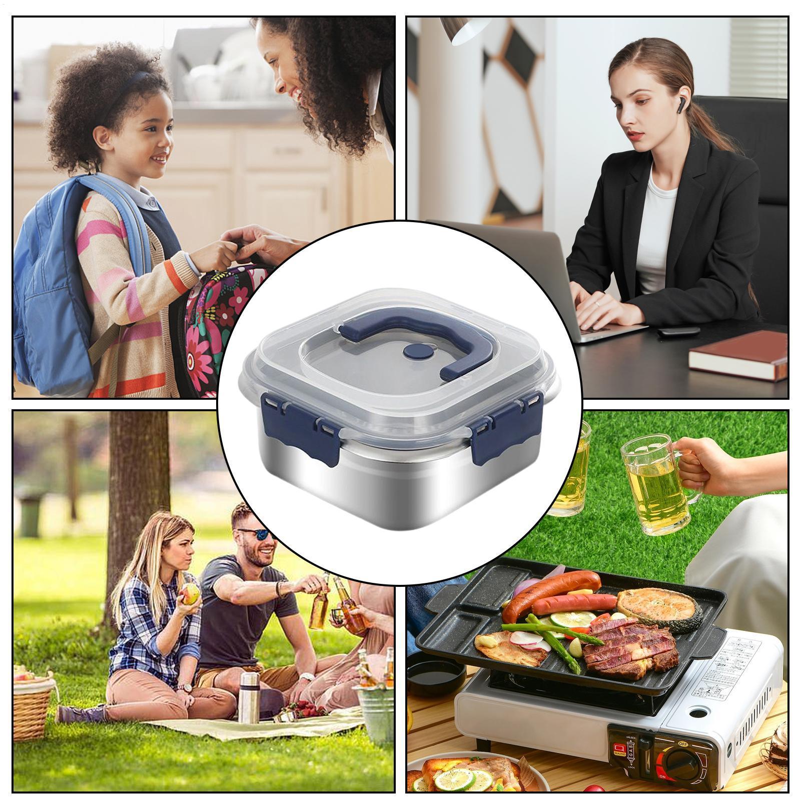 Stainless Lunch Box Stainless  - đánh giá và giá Outdoor Camping Bin