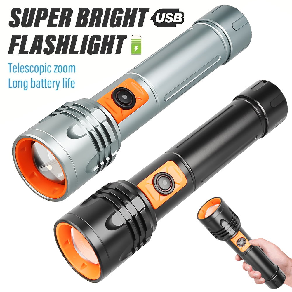 High Power LED Flashlight USB  - đánh giá và giá Outdoor Camping Lantern
