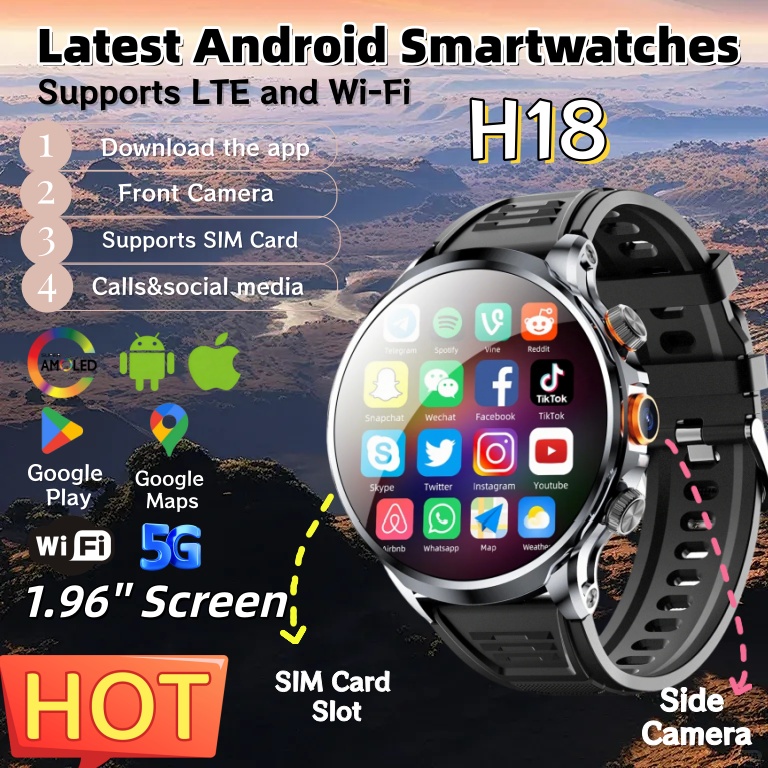 NEW 4G Android H18 Smart Watch - đánh giá và giá Outdoor Camping Japan