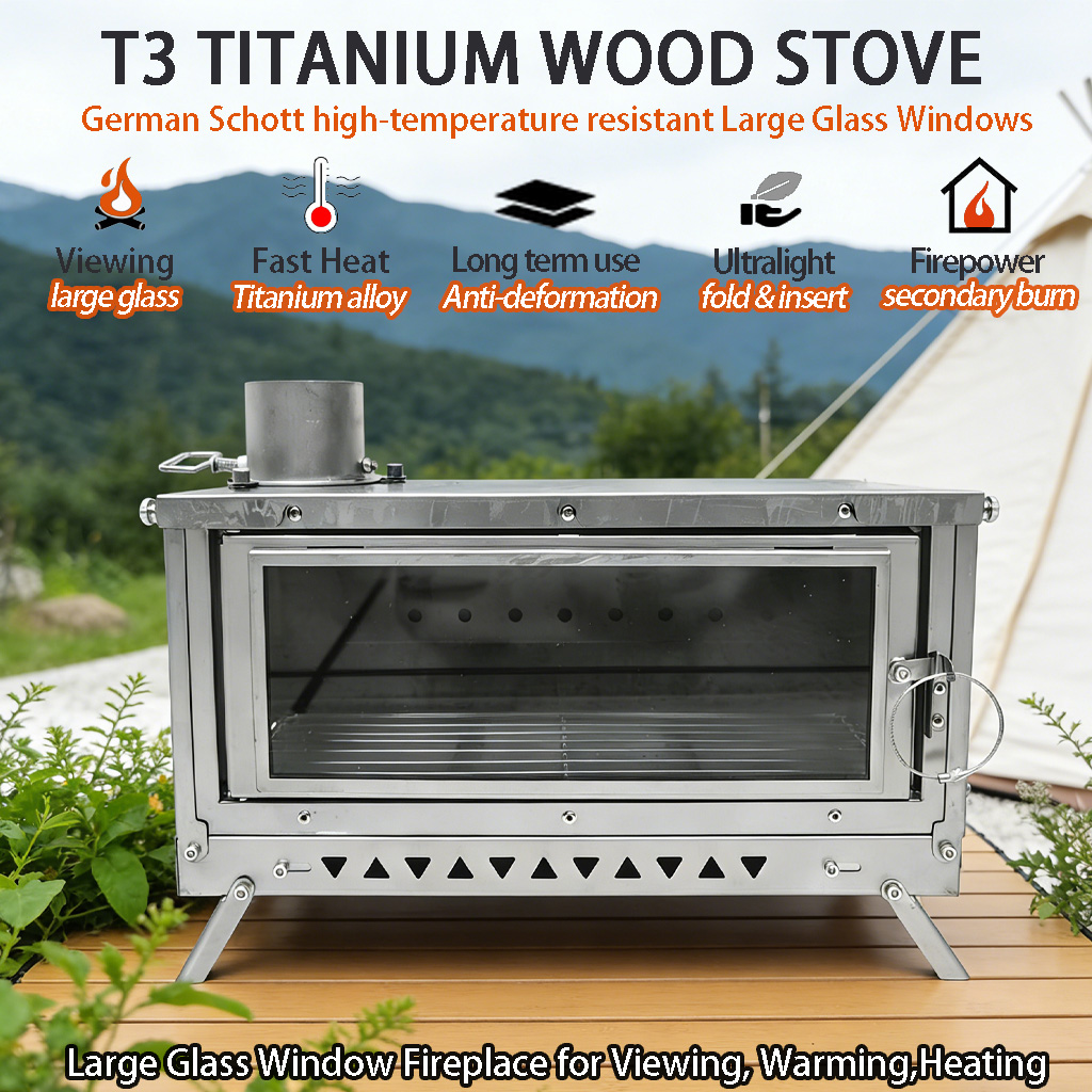 DANCHEL T3 Titanium Tent Stove - đánh giá và giá Outdoor Camping Fireplace