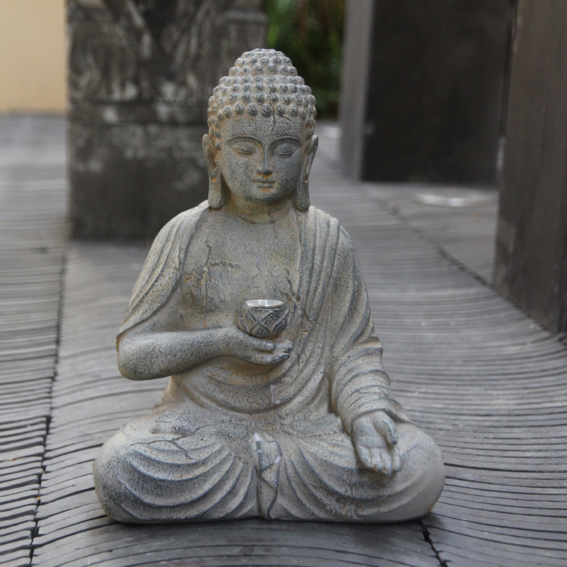 Resin Solar Buddha Statue Scul - đánh giá và giá Outdoor Camping Japan