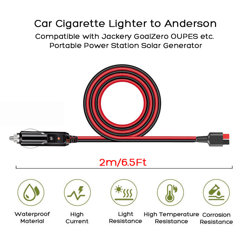 2m/6.5Ft Car Cigarette Lighter - đánh giá và giá Portable Power Station