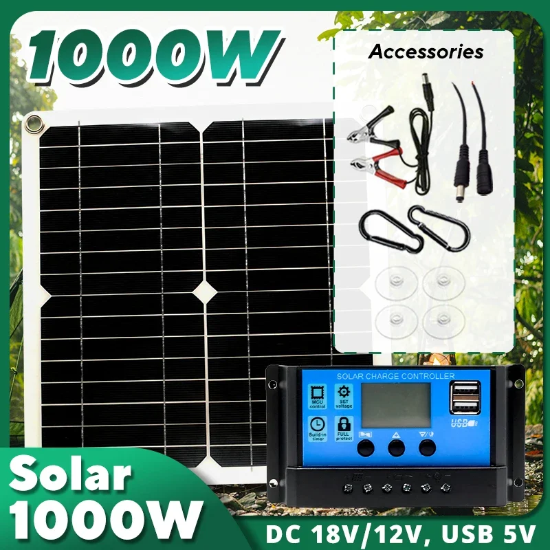 1000W Solar Panel Kit,12V Sola - đánh giá và giá Outdoor Camping Van