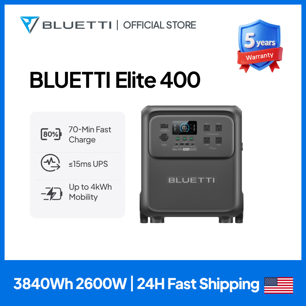 BLUETTI Elite 400 2600W 3840Wh - đánh giá và giá Outdoor Camping Van