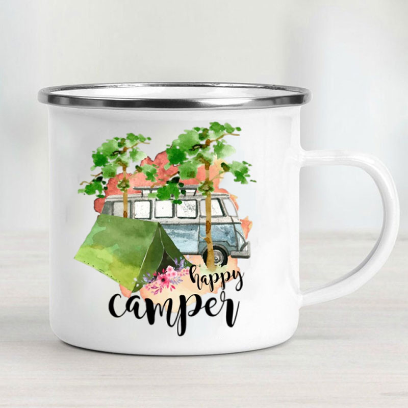 Camping Car Enamel Mug Adventu - đánh giá và giá Outdoor Camping Van